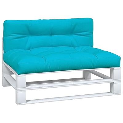 VidaXL Palletkussens 2 st stof turquoise