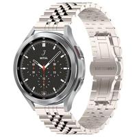 By Qubix - Stalen band - Starlight/sterrenlicht - Compatible met Garmin Venu/Sq / Sq2 / 2 plus - Compatible Garmin bandje - Bandbreedte: 20mm - thumbnail