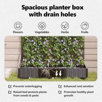 Tuin Bloempot 3 pcs Bruin Staal - thumbnail