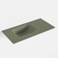 MONDIAZ LEX Army solid surface inleg wastafel voor toiletmeubel 60cm. Positie wasbak links - thumbnail