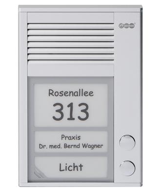Auerswald TFS-dialoog 202, deurintercom 2-knops voor A/B aluminium