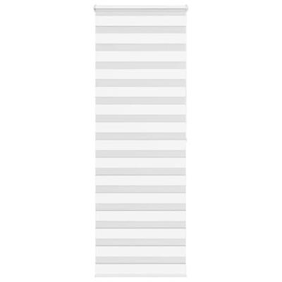 VidaXL Zebra rolgordijn 85x200 cm stofbreedte 80,9 cm polyester wit VidaXL Zebra rolgordijn 85x200 cm stofbreedte 80,9 cm polyester wit