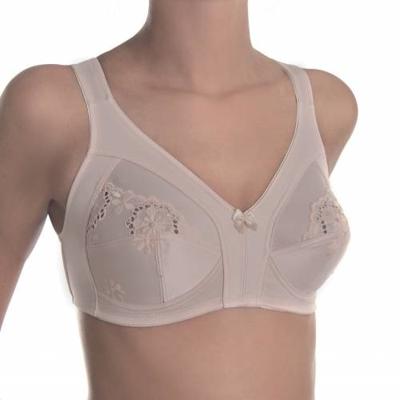 Sassa Mode soft Bh zonder beugel - 12906 - Brede bandjes - bh Grote maten - Wit - Huidskleur - 80B - 80B - 80B - 80B - 80B - 80B - 80B - 80B