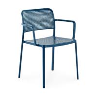 Kartell Audrey tuinstoel met arm Blauw - thumbnail