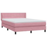 Boxspring met matras fluweel roze 140x220 cm - thumbnail