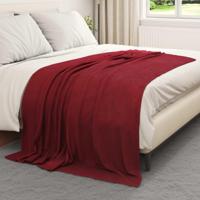 VidaXL Kleden 6 pcs bordeaux rood 200 x 150 cm fleece - thumbnail