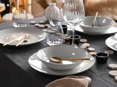 Creatable Bordenset Luna Black Line 18-delig Creatable Bordenset Luna Black Line 18-delig