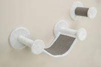 TRIXIE KATTEN KLIMSET VOOR AAN DE MUUR 4 KLIMPLEKKEN WIT / GRIJS 78X30X30 CM - thumbnail