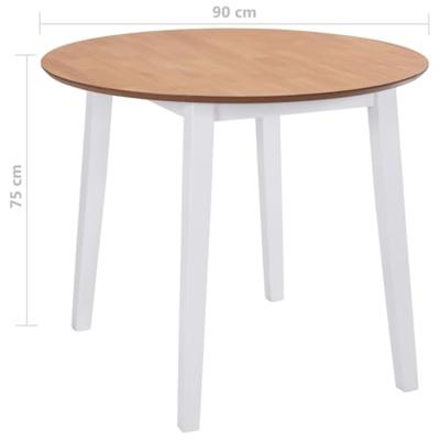 Eettafel inklapbaar rond MDF wit