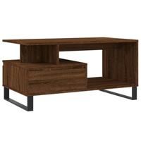 Salontafel 90x49x45 cm bewerkt hout bruineiken - thumbnail