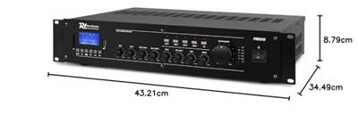 Power Dynamics PRM240 100V zoneversterker, mixer & mediaspeler 240W