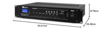 Power Dynamics PRM240 100V zoneversterker, mixer & mediaspeler 240W - thumbnail