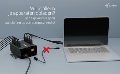 I-tec USB-C/USB-A Metal Charging + data HUB, 15W per port, 10x USB-C