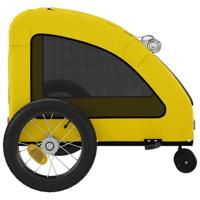 Hondenfietstrailer oxford stof en ijzer geel - thumbnail
