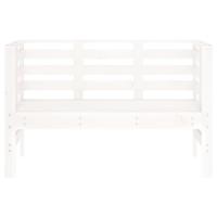 Tuinbankje 111,5x53x71 cm massief grenenhout wit - thumbnail