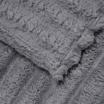 VidaXL Gooi deken donkergrijs 270 x 240 cm fleece