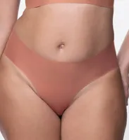 Naadloze slip Airlite Eco - Hipster Classic - Invisible dames onderbroek - Beige - zwart - thumbnail