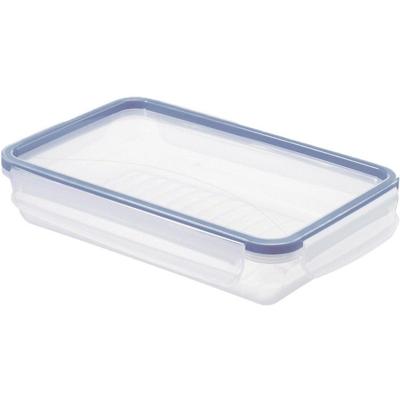 Rotho Clic & Lock Koelkast Bewaardoos 1L Vlak Horizon Blauw/Transparant