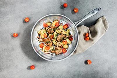 Cozy & Trendy 2803315 Padella in Acciaio Inox - D 28 cm - Tutte le Fonti di Calore, Induzione Inclusa