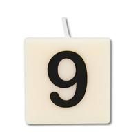 Paperdreams letter kaarsje nr. 9, 4st. - thumbnail