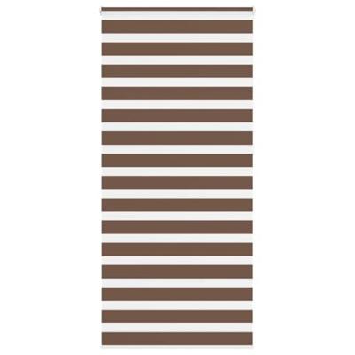 VidaXL Zebra rolgordijn 105x230 cm stofbreedte 100,9cm polyester bruin VidaXL Zebra rolgordijn 105x230 cm stofbreedte 100,9cm polyester bruin