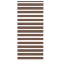 VidaXL Zebra rolgordijn 105x230 cm stofbreedte 100,9cm polyester bruin - thumbnail