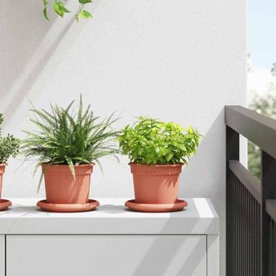 Ronde Bloempot 6 pcs Baksteenrood Ø 12,5 x 10 cm Kunststof