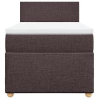 Boxspring met matras stof donkerbruin 90x200 cm - thumbnail