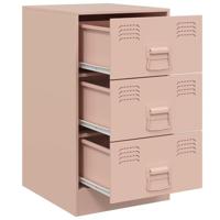 Nachtkastjes 2 st 34,5x39x62 cm staal roze - thumbnail