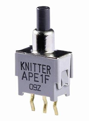 Knitter-Switch APE 1F Druktoets 48 V DC/AC 0.05 A 1x aan/(aan) Moment (l x b) 9.5 mm x 5 mm 1 stuk(s)