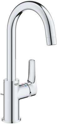 GROHE Eurosmart waterbesparende wastafelkraan l-size met trekwaste chroom 23537003 GROHE Eurosmart waterbesparende wastafelkraan l-size met trekwaste chroom 23537003