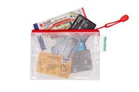 Opbergtas Tarifold met rits 160x110mm PVC rood | 8 stuks - thumbnail