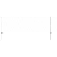 VidaXL Hek met paal zilver 0,6 x 25 m staal - thumbnail