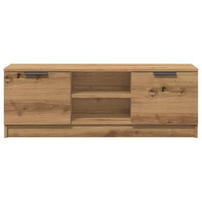 Tv-meubel 102x35x36,5 cm bewerkt hout artisanaal eikenkleur Tv-meubel 102x35x36,5 cm bewerkt hout artisanaal eikenkleur