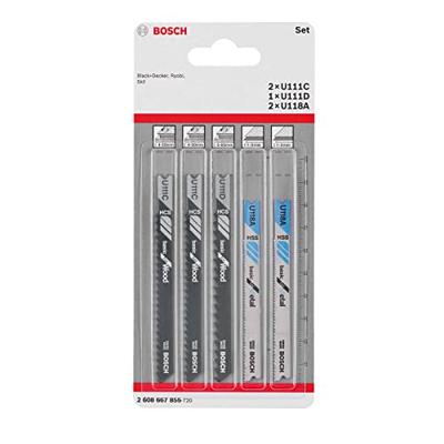 Bosch Accessories 2608667855 Decoupeerzaagbladenset Basic for Wood and Metal, 5-delig, universele schacht 5 stuk(s) Bosch Accessories 2608667855 Decoupeerzaagbladenset Basic for Wood and Metal, 5-delig, universele schacht 5 stuk(s)