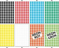 Avery-Zweckform 59994 Etiketten Ø 8 mm Papier Rood, Groen, Geel, Zwart, Blauw, Wit, Neonrood, Neon-groen 1 set(s) Etiketten voor markeringspunten - thumbnail