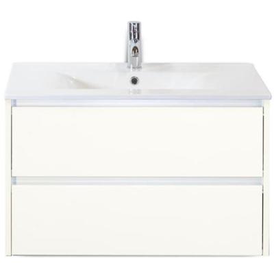 Dante Badmeubelset 80 cm - Wit Hoogglans - Keramische Wastafel Wit Enjoy