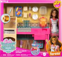 Barbie Family Teresa Pop Recept voor Vriendschap Keukenspeelset - thumbnail