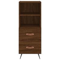 Dressoir 34,5x34x90 cm bewerkt hout bruineikenkleurig - thumbnail
