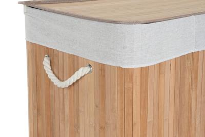 Wasmand Home ESPRIT Wit Natuurlijk Bamboe 140 L 60 x 40 x 60 cm
