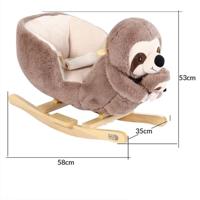 Schommeldier Luiaard Bruin met Veiligheidsriem en muziek - thumbnail