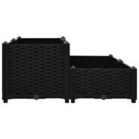 Plantenbak verhoogd 80x80x38 cm polypropyleen - thumbnail