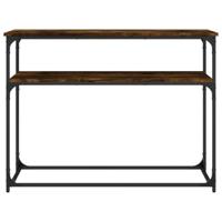 Wandtafel 100x35,5x75 cm bewerkt hout gerookt eikenkleurig - thumbnail