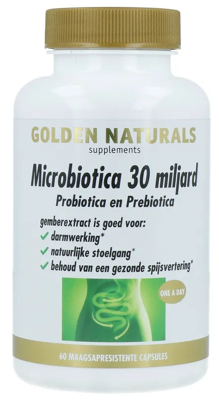 Golden Naturals Microbiotica 30 Miljard Capsules Golden Naturals Microbiotica 30 Miljard Capsules