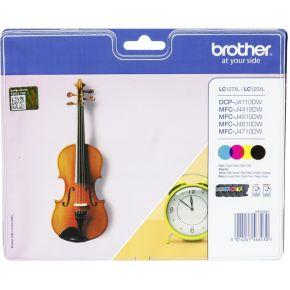 Brother inktcartridge, 1.200 pagina's, OEM LC-127XLVALBP, 4 kleuren