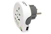 Q2 Power 1.100110 Reisadapter Wereld-naar-europa Usb Geaard - thumbnail
