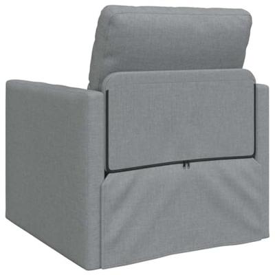 Vloerslaapbank met kussen Lichtgrijs 74 x 77 x 81 cm Stof