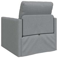 Vloerslaapbank met kussen Lichtgrijs 74 x 77 x 81 cm Stof - thumbnail