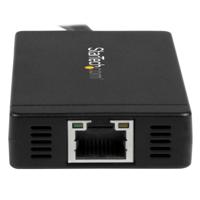 StarTech.com 3 poorts USB C naar USB-A hub met Gigabit Ethernet - USB-C naar 3x USB-A - USB 3.0 (5Gbps) - Inclusief voedingsadapter - thumbnail