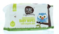 Biodegradable baby wipes aloe 64 Stuks - thumbnail